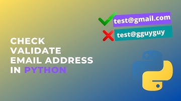 Check validate email address in python