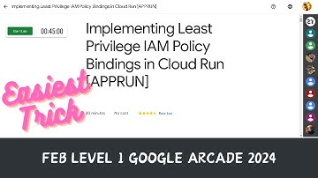 [2024] Implementing Least Privilege IAM Policy Bindings in Cloud Run [APPRUN] || #qwiklabs