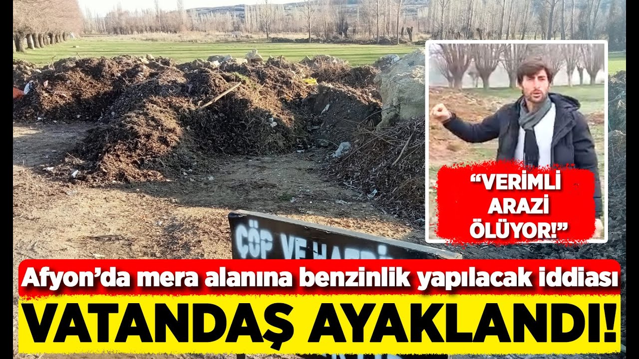 Afyon’da mera alanına belediye moloz döktü, vatandaş ayaklandı!