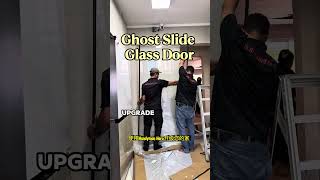 Ghost Sliding Glass Door Installation 👻🚪 Invisible Track Magic! #shorts #handymanhero