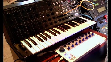 Korg MS-20 Kit and Arturia BeatStep tracking LPF cutoff by CV contol