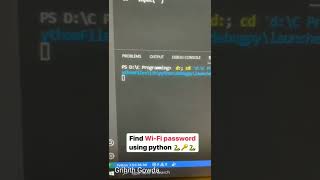 Find WiFi Password Using Python. Don't Use Educational Purpose.