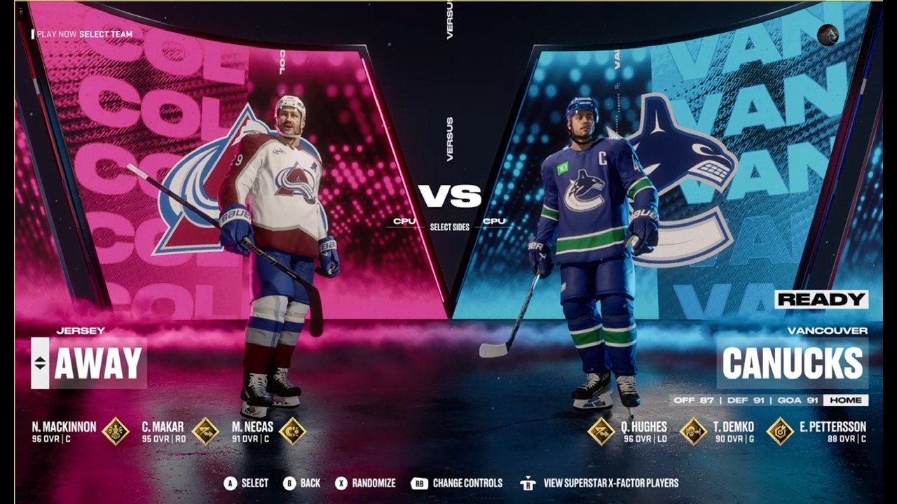 NHL 25 третий тур COLORADO Avelanche(4) - VANCOUVER Canucks(3)