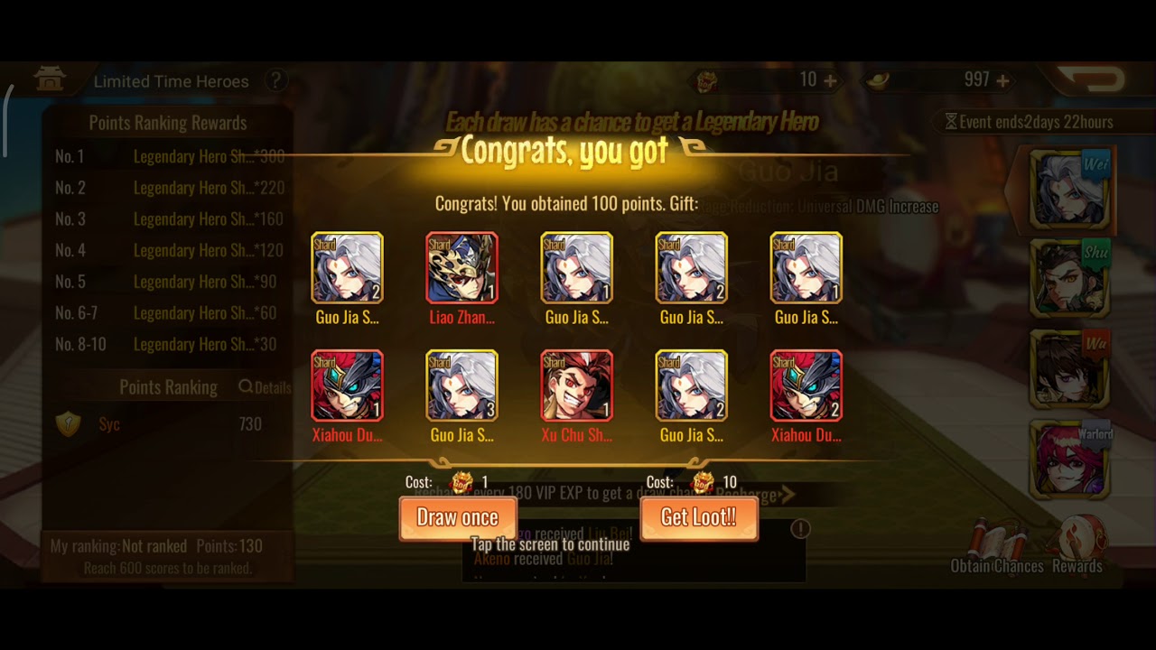 Gacha time❗Dynasty Scroll | Legendary Hero Sampah