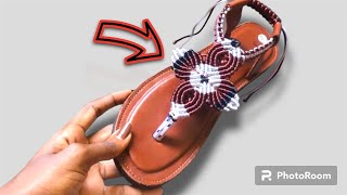 Macrame flower sandal for women easy to make I Macrame tutorial - step by step