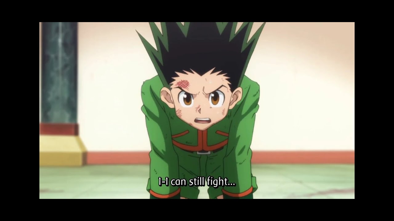Gon gets beaten by hanzo for three hours but never surrender at hunter exam