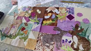 bohemian spring quilt update tutorial FMQ fme applique