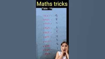 19 table tricks| 19 ka table tricks| table of 19 | #shorts #table #paharaa #tabletrick #maths
