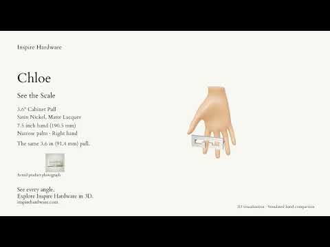 Video preview: Chloe, Solid Brass Greek Key Pull, Satin Nickel (matte lacquer) / 3.6" (3.2" C-C)