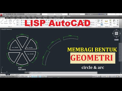 Lisp Autocad Membagi Bentuk Lingkaran & Arc (geometri) || Divide Circle and Arc