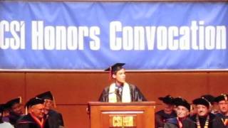 Graduation Speech Brian Kateman Honors Convocation