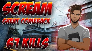 CSGO - ScreaM 61 kills on Cache - Great comeback! (16.08.2016)