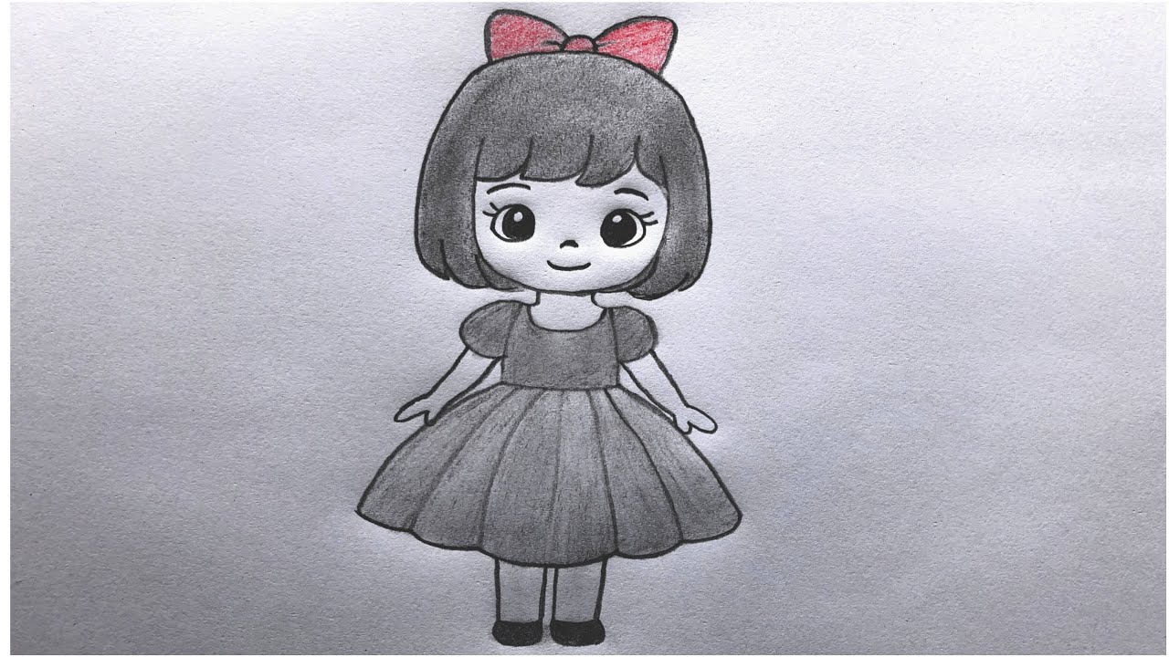 new year drawing 2025 easy pencil art girl 👯