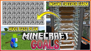 Huge Creeper Farm & Base Planning! | Minecraft Goals Ep.4