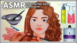 [💸paperdiy💸] Relaxing ASMR Hair Salon : Wave perm for Sleep 💤 잠이 솔솔오는 미용실 디지털펌 🔇No music 종이놀이