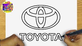 HOW TO DRAW TOYOTA LOGO | EASY STEP BY