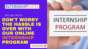 Online Internship | Internship With Experience Certificate | Work From Home Internship | Apply Now