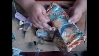 NO SEW MIXED MEDIA CLUTCH part 2