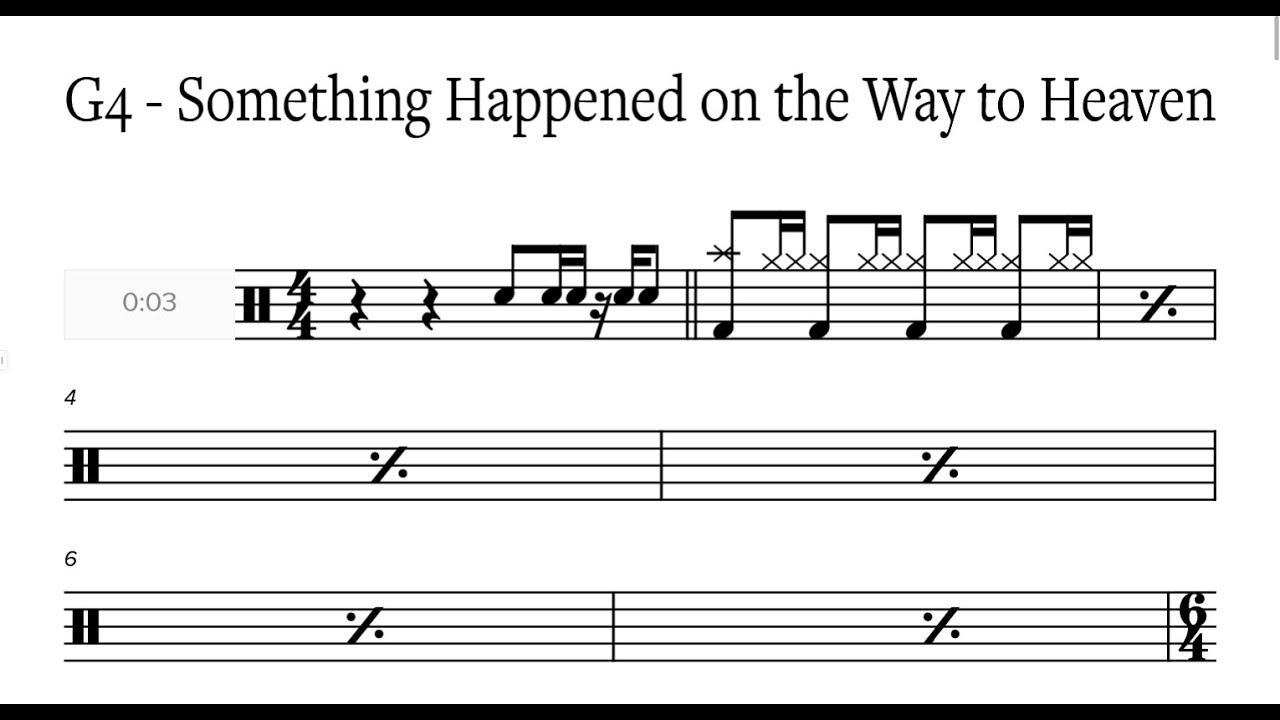 Something Happened on the Way to Heaven -  Phil Collins -  Drumscore