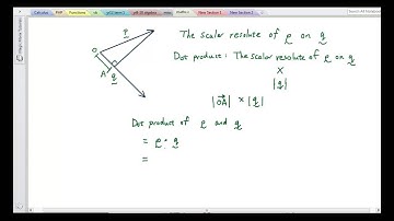 Vectors lesson 15 - dot product part 2 - what it is, calculating it