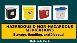 PTCB PTCE Federal Requirements2026 Hazardous & Non-Hazardous Medications Storage, handling, disposal