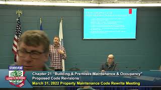 Property Maintenance Code Rewrite Informational Meeting - March 31, 2022