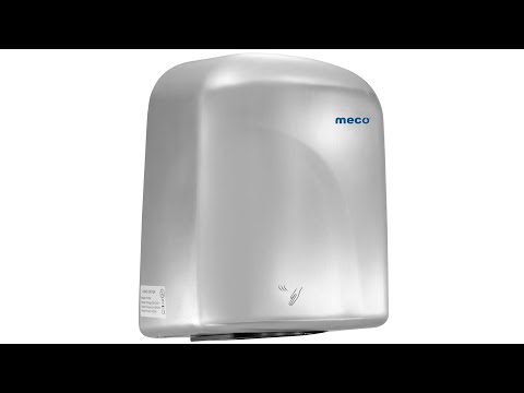 Uscător mâini inox satinat Meco 1500W HDS6SA - Video