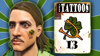 Fallout 4 Taboo Tattoos 13 Lucky Clover Unique Facial Tattoo Guide