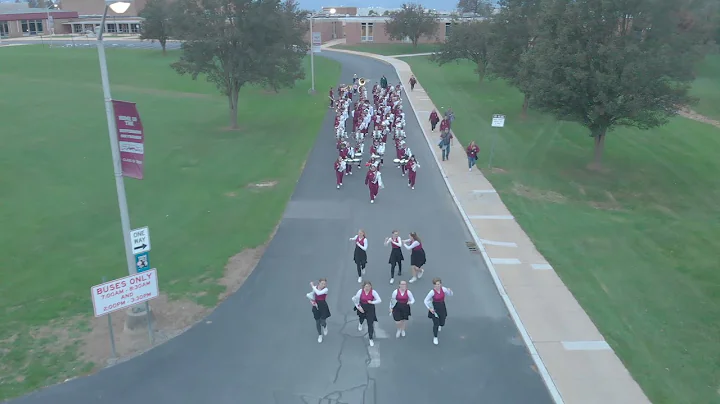 Shippensburg High School Marching Band marching to...