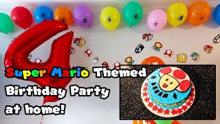 SUPER MARIO Themed Birthday Party | How to make birthday decorations at home #ThemedCake #SuperMario