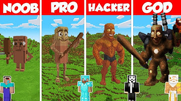 Thung Thung Sahur Build Battle Challenge - Noob vs Pro vs Hacker vs God - Minecraft Animation