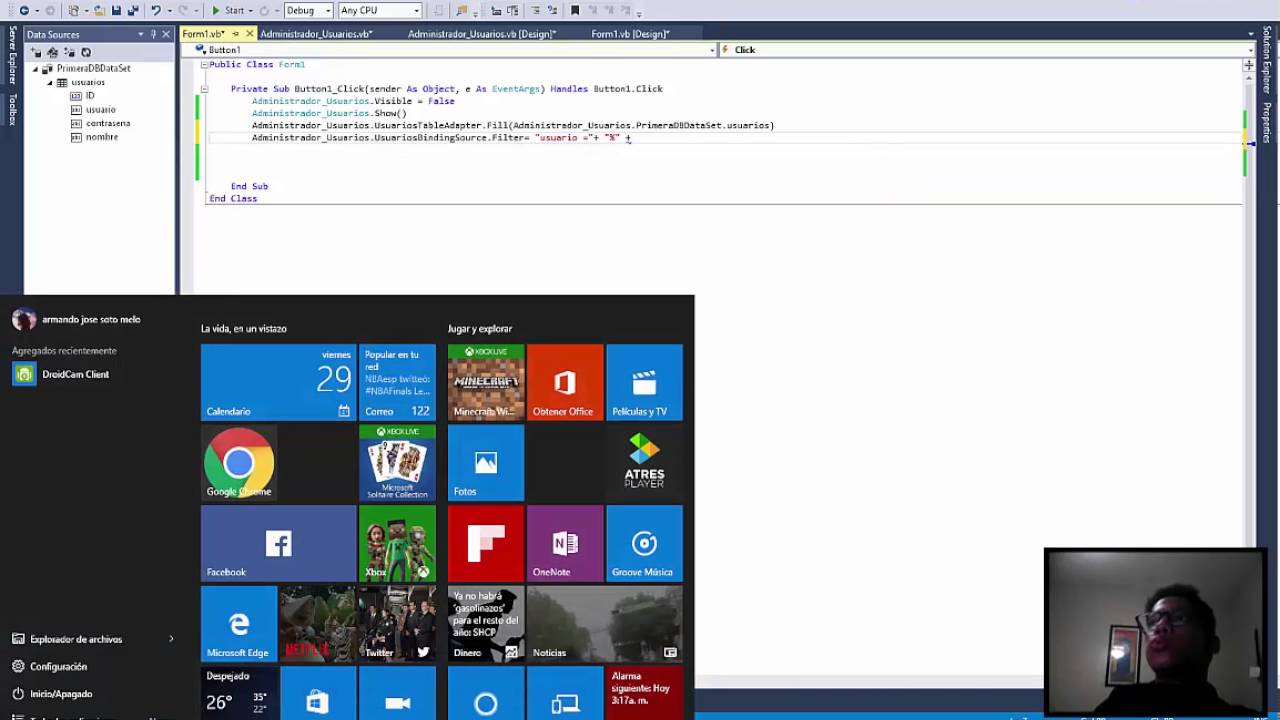 COMO HACER UN LOG IN EN VISUAL STUDIO PART 2 - YouTube