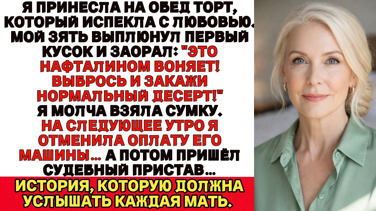 Мой зять выплюнул мой торт и крикнул  'Пахнет нафталином!' Но уже утром