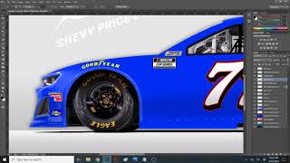 SHEVY PRICE DESIGNS, NASCAR paint scheme concept process: Parker Kligerman, Valvoline Camaro