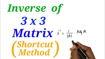 Inverse of 3*3 Matrix | 2nd Shortcut Method | 12th MHCET | Science | Mathematics