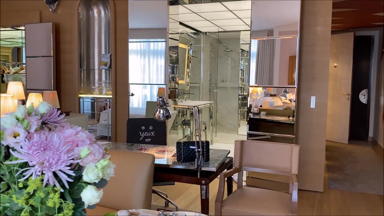 PARIS LE ROYAL MONCEAU Hotel. Dashing Balcony Jr  Suite. Luscious Buffet.