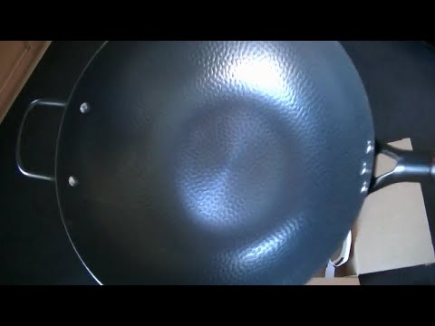 Only $19.88 How to Season a Carbon Steel Wok /13-Inch Wok/碳钢锅开箱开锅 - YouTube