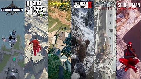 Jumping Off From Highest Points in 20 Different Games