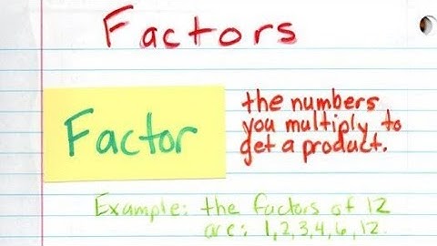 What are Factors? || FACTORS AND ITS DEFINITION || How to find the Factors of any number