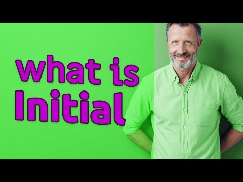 Initial | Meaning of initial