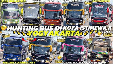 HEBOH‼️ KUMPULAN BUS TELOLET TERBARU DI JOGJA BANYAK ARTIS BUS!! FULL BASURI CORONG ATAS 🥳🤯