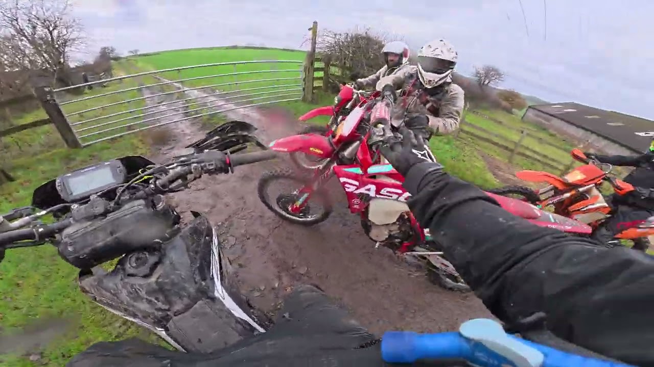 Weekend away exploring green lanes with friends in the Shropshire Hills on my Honda CRF450RX.