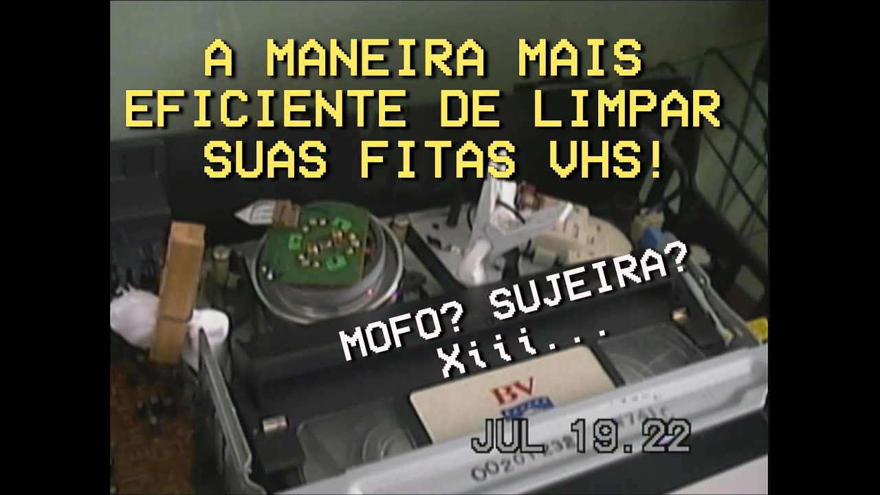 Aprenda a LIMPAR sua fita VHS usando um VIDEOCASSETE!!