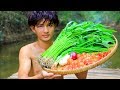 Yummy Cooking Eggs Duck With Water Morning glory Fried Recipe on The River | Primirose Life