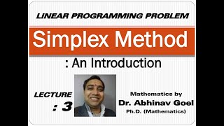 Simplex Method I Basic information | Linear Programming Problem I key element | Hindi | English