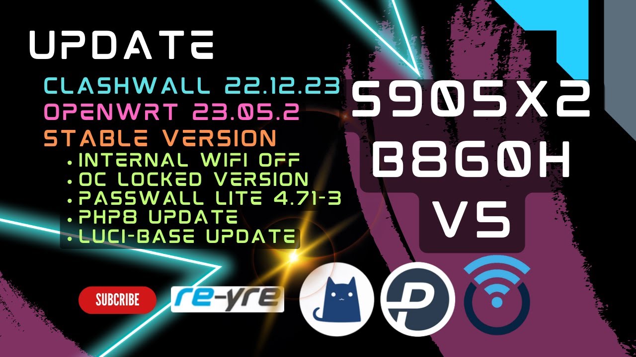 OpenWrt 23.05.2 Stable Clash-Wall 22.12.23 For B860H V5 WiFi Off ...