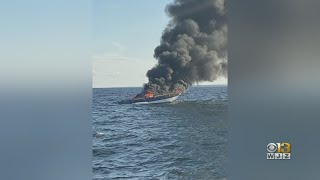 Coast Guard, Good Samaritans Rescue 6 People From Boat Fire Near Ocean City, Maryland