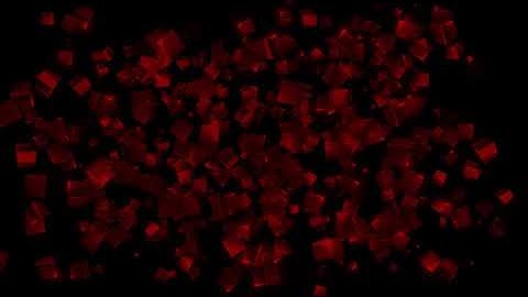 red square polygon 3d particle loop animation - Download Stock Footage
