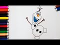 كيفيه رسم اولاف من فيلم How to Draw Olaf | Frozen