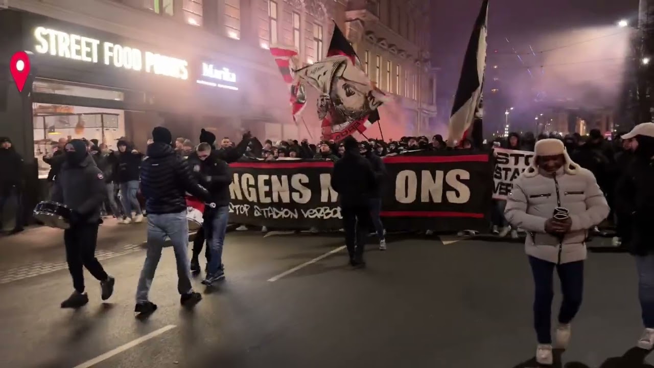 CORTEO AJAX AMSTERDAM IN RIGA 🔥❌❌❌🔥